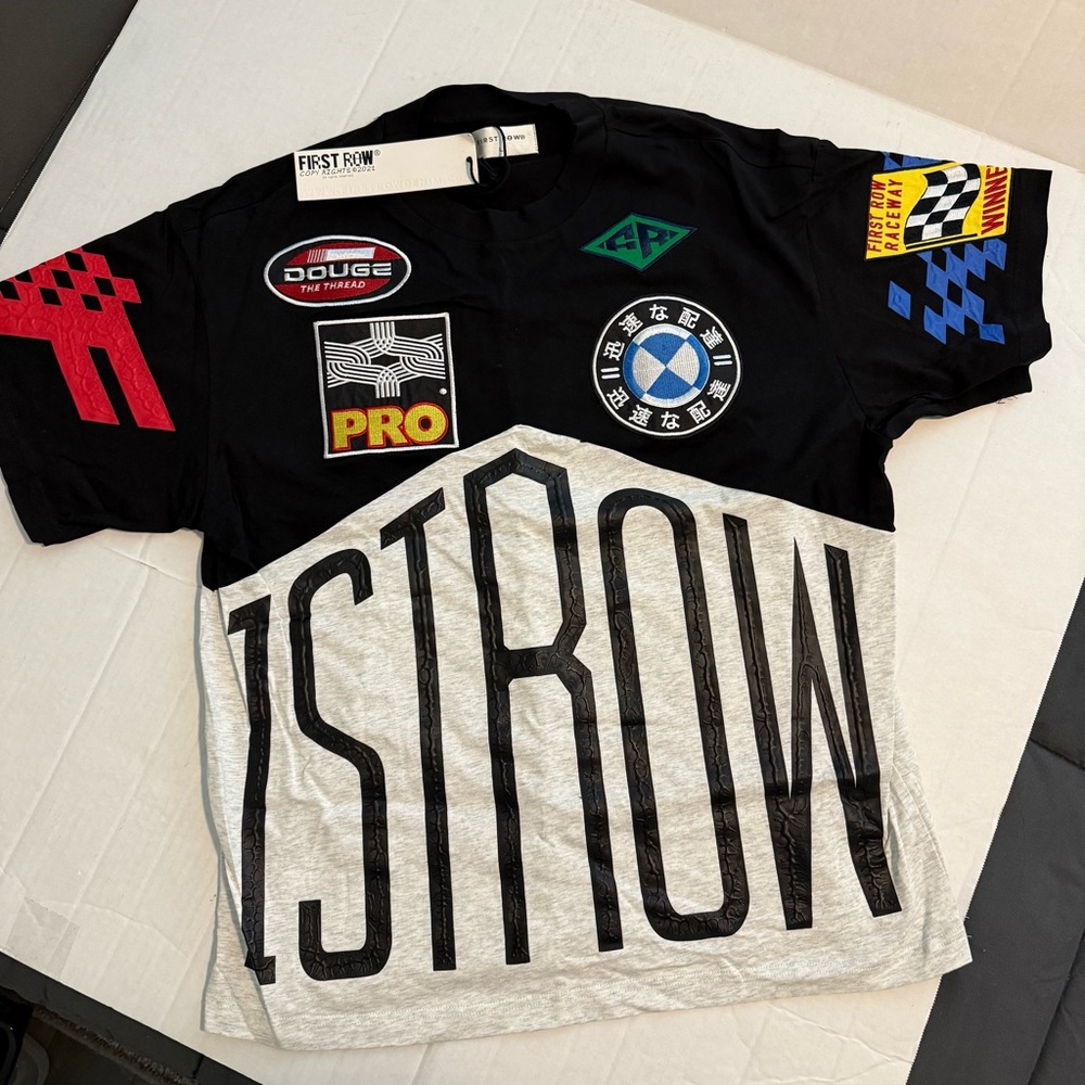 NWT FIRST ROW Men’s Racing Graphic T-Shirt, Size L